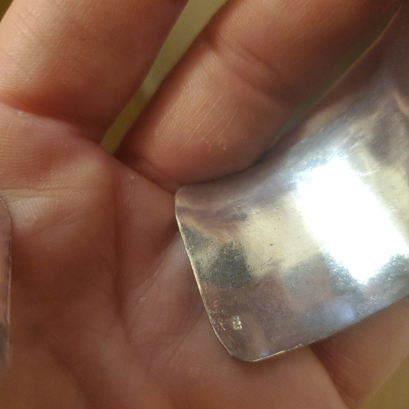 New Oversized Seam Agate 925 Silver Cuff Bracelet. - Picture 3 of 15